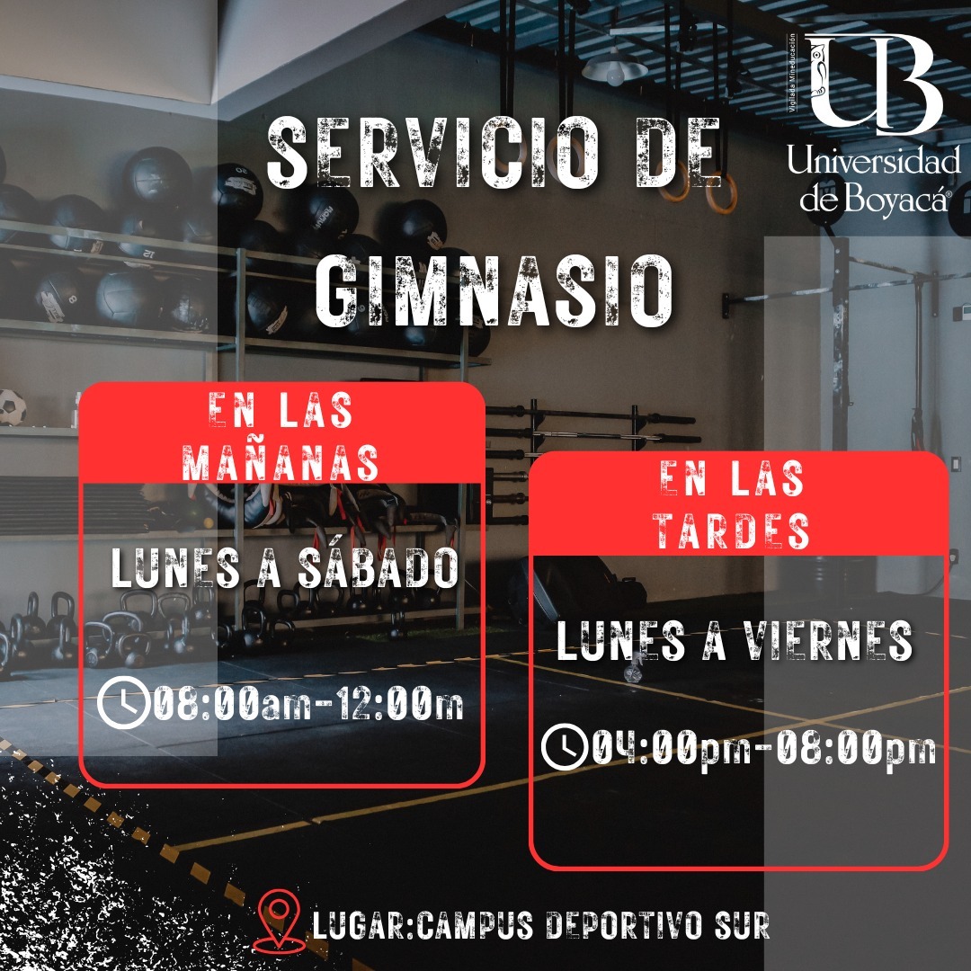 Ejercítate en el Gimnasio de la Sede Tunja