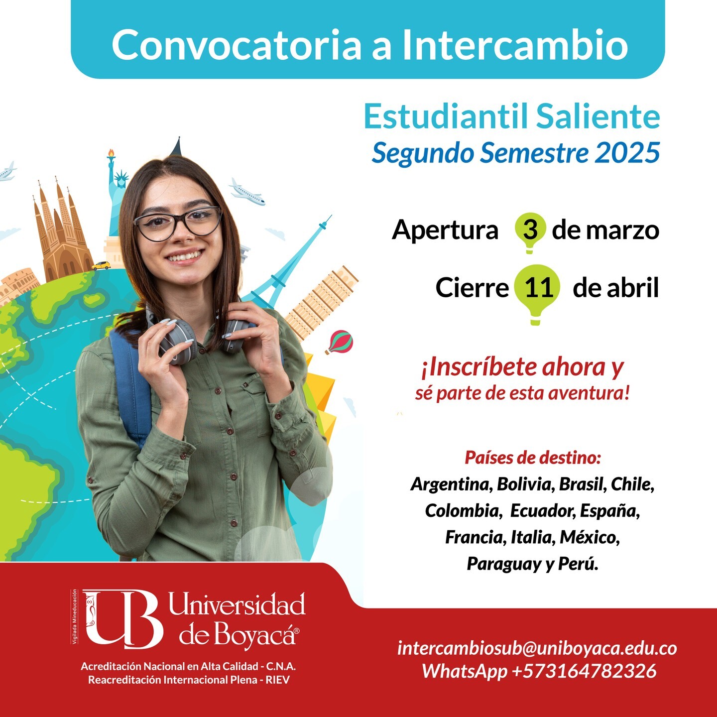 ¡Aún estás a tiempo de postularte al intercambio estudiantil! 