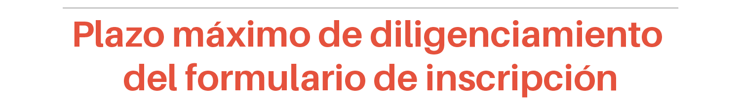 plazo inscripción